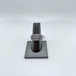 Jewelili Sterling Silver with 1/4 CTTW Round Natural White Diamonds Ring